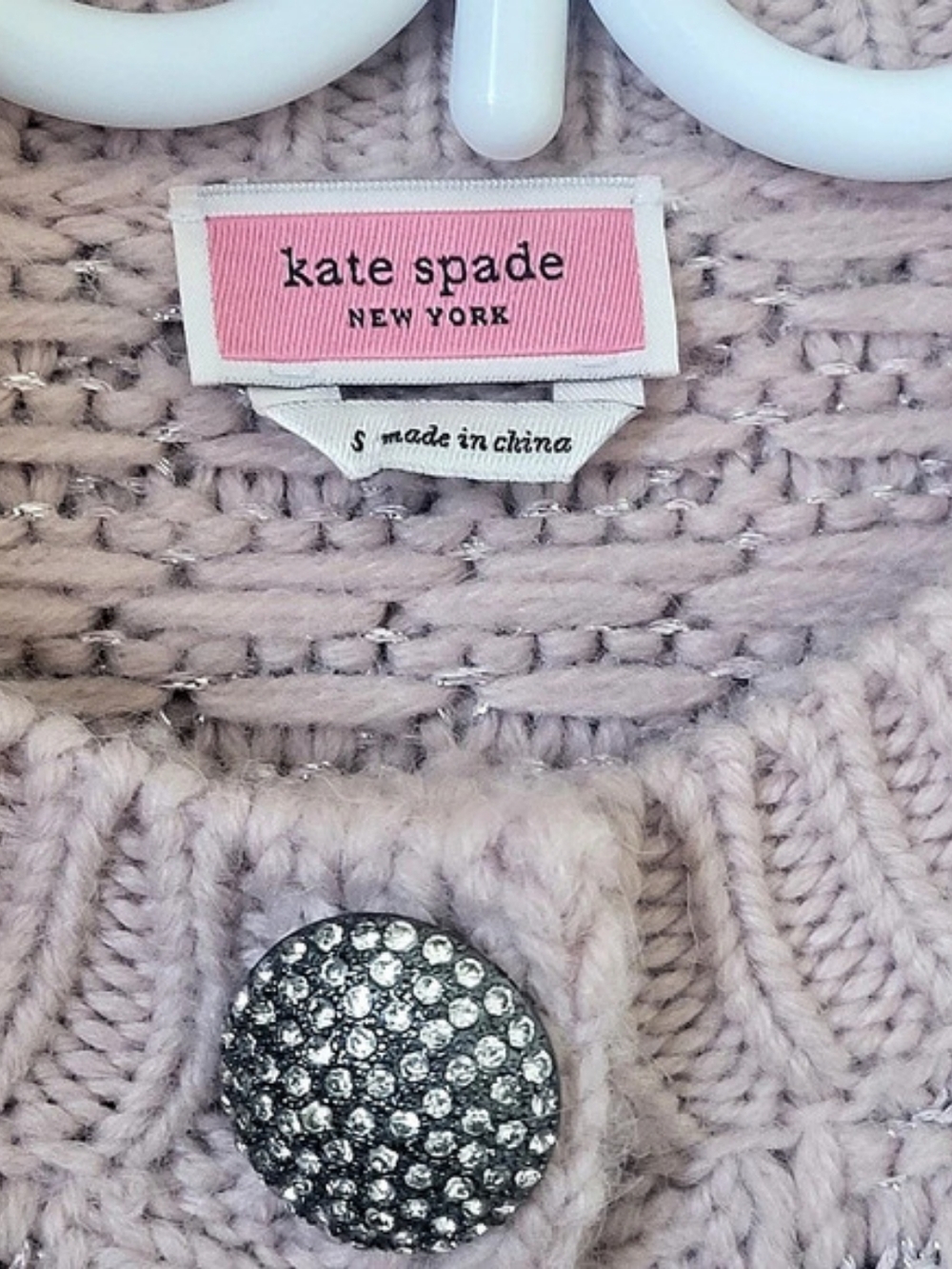 kate spade Pink Cardigan Embellished Button Cardigan - Picture 5 of 5